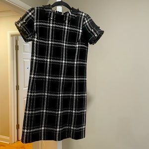 Sail to Sable Tweed, plaid, black and white work dress